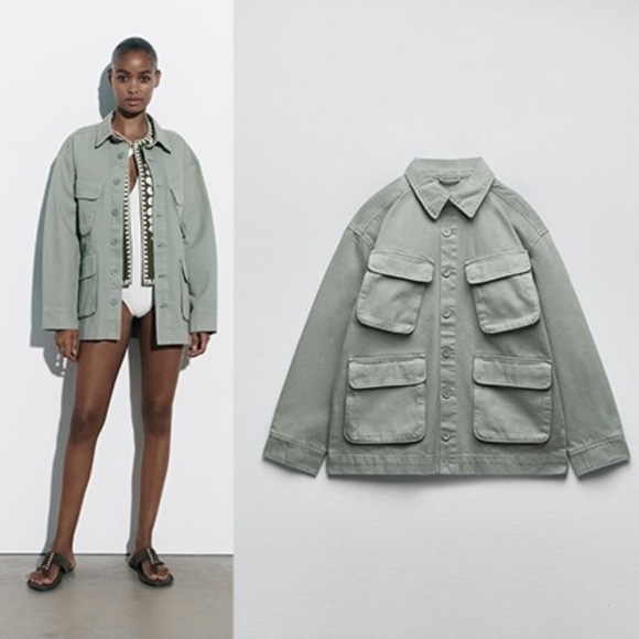 ZARA UTILITY OVERSHIRT - Picture 2 of 12